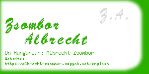 zsombor albrecht business card